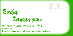 reka komaromi business card